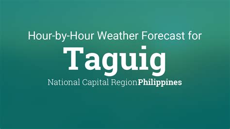 Taguig, Philippines Weather Conditions .